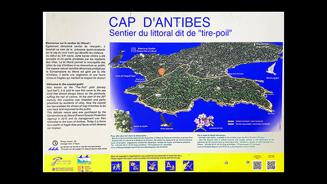 Itinéraire Sentier Tirepoil à Antibes