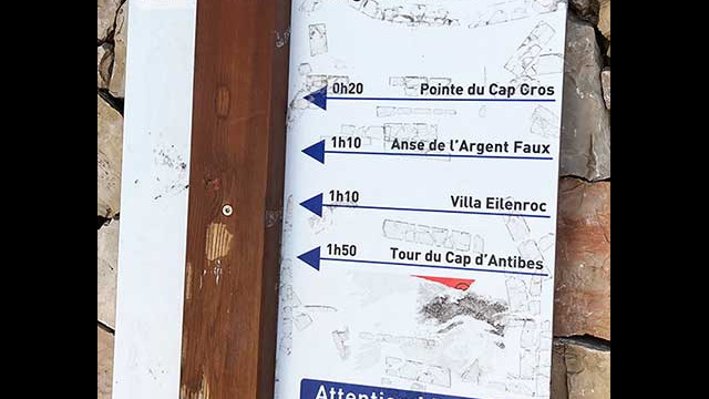 Infos départ du sentier de Tirepoil a Antibes